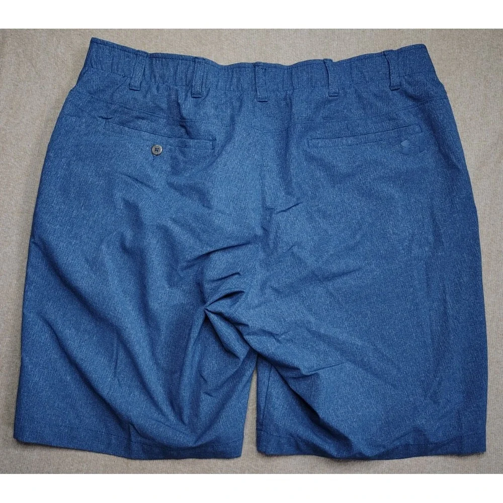 Under Armour Heat Gear Flat Front Showdown Vented Golf Shorts Blue Men's 40